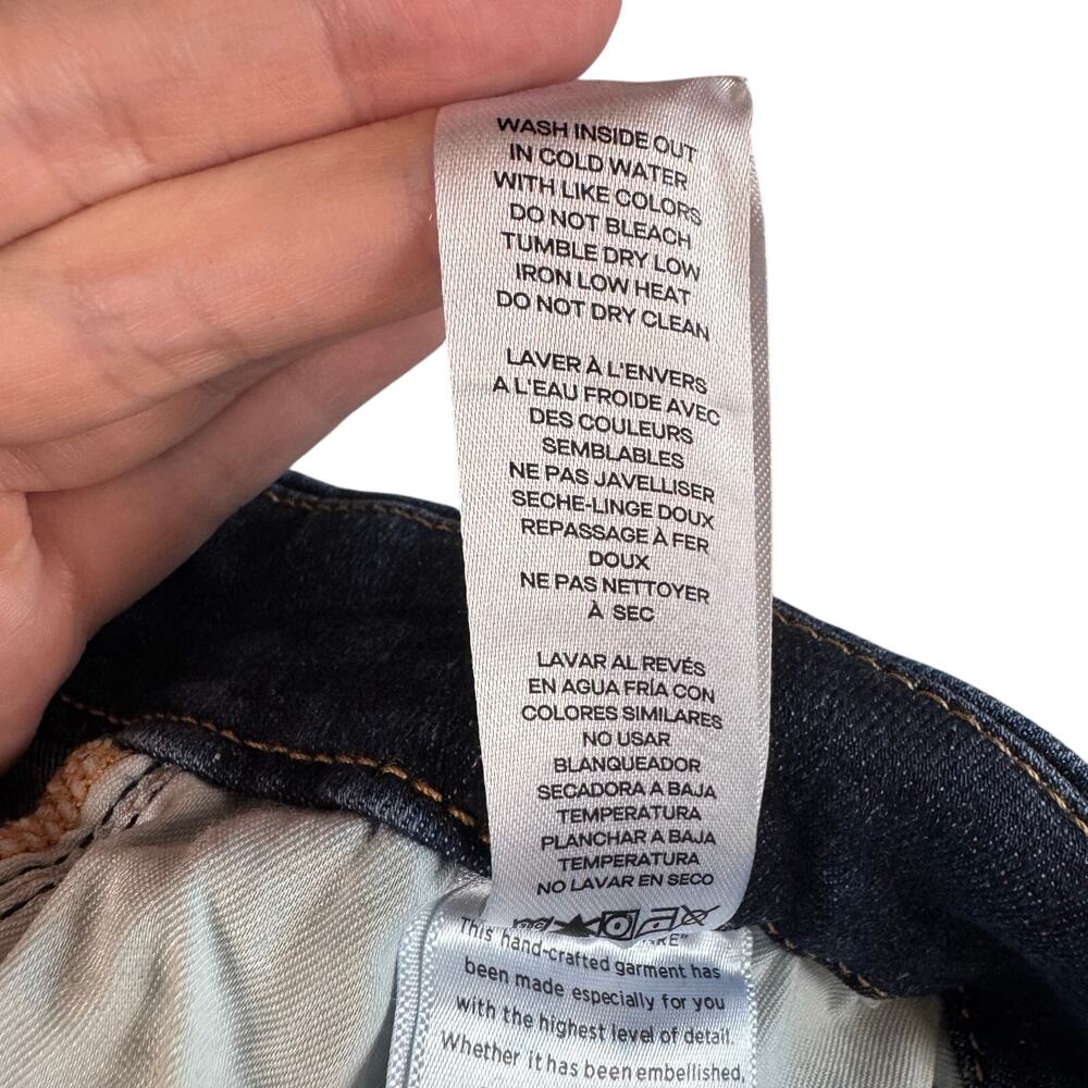 Good American Always Fits Good Legs Straight Ripped Jeans Indigo691 - 14-18 - Picture 8 of 9